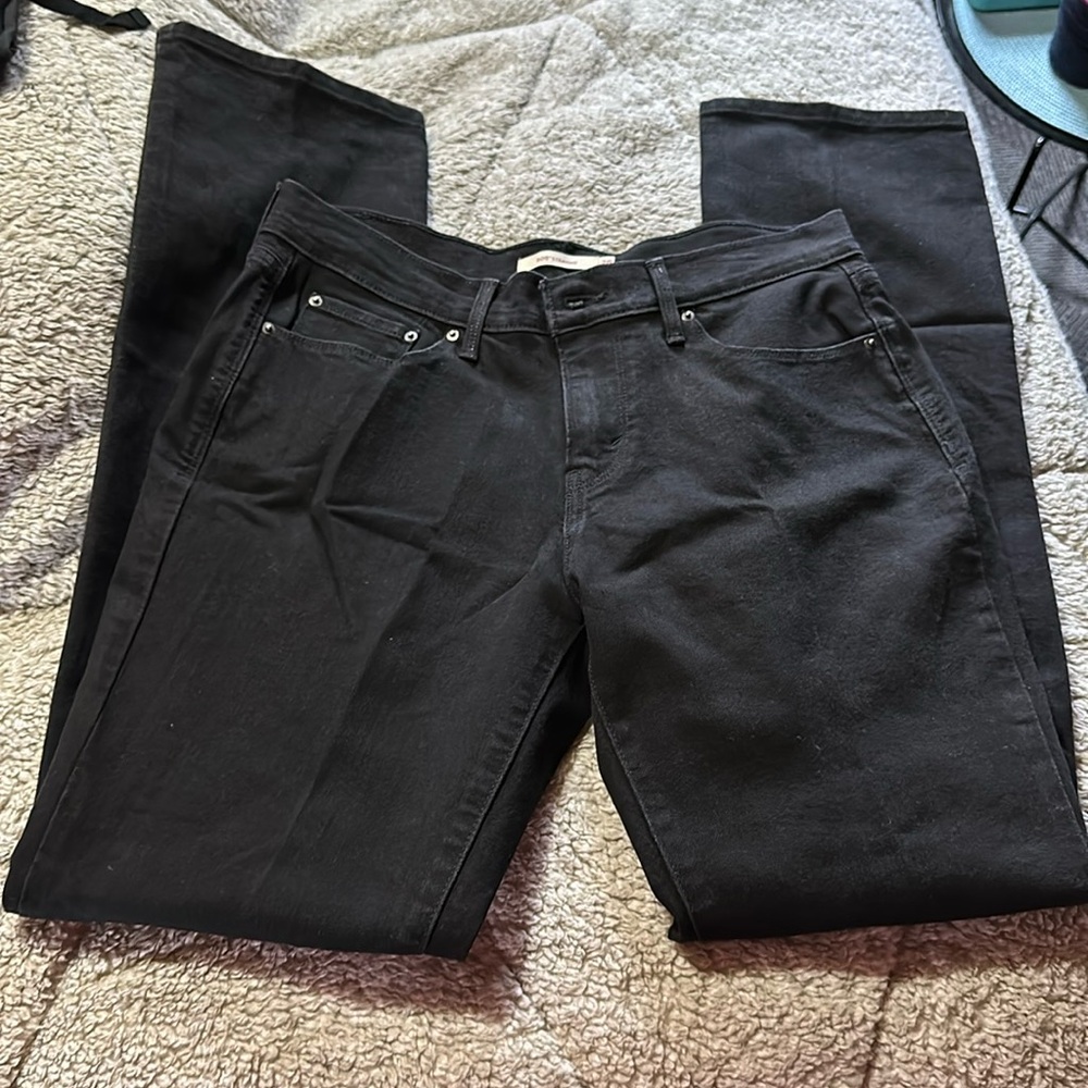 Levi’s Black 505 Straight Jeans